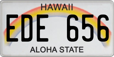 HI license plate EDE656