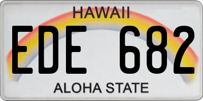 HI license plate EDE682