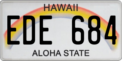 HI license plate EDE684