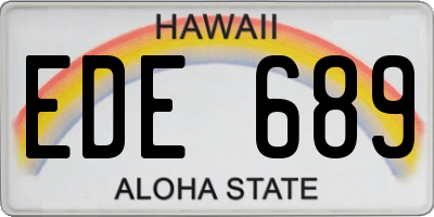 HI license plate EDE689