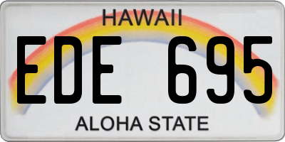 HI license plate EDE695