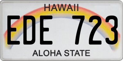 HI license plate EDE723