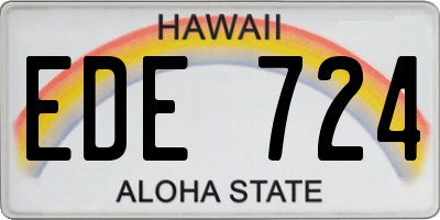 HI license plate EDE724