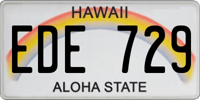 HI license plate EDE729