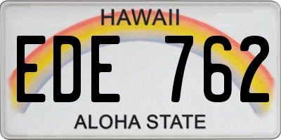 HI license plate EDE762