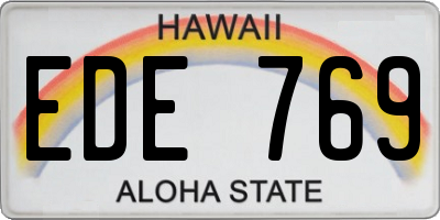 HI license plate EDE769