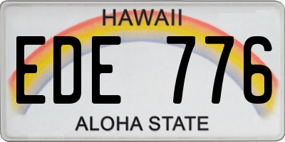 HI license plate EDE776