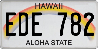 HI license plate EDE782