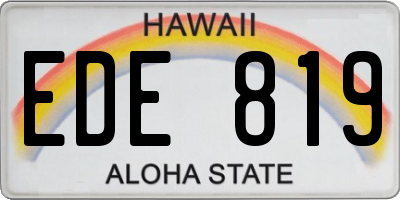 HI license plate EDE819