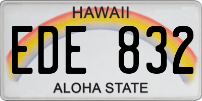 HI license plate EDE832
