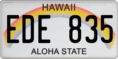 HI license plate EDE835