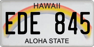 HI license plate EDE845