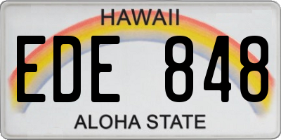 HI license plate EDE848