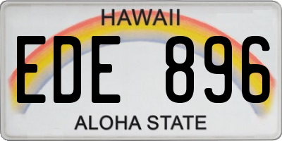 HI license plate EDE896