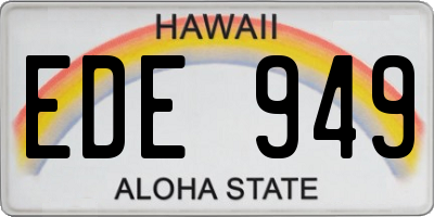 HI license plate EDE949