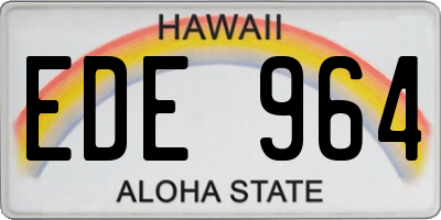 HI license plate EDE964