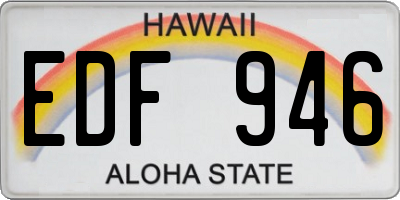 HI license plate EDF946