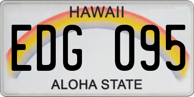 HI license plate EDG095