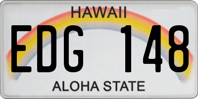 HI license plate EDG148