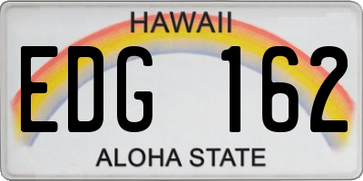 HI license plate EDG162