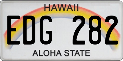 HI license plate EDG282