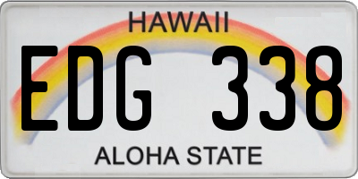 HI license plate EDG338