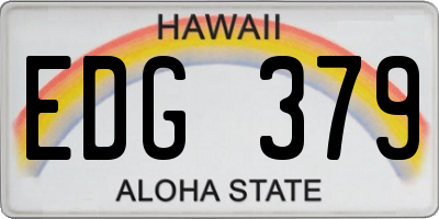 HI license plate EDG379