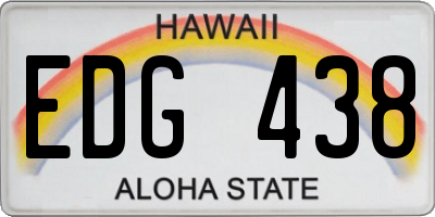HI license plate EDG438