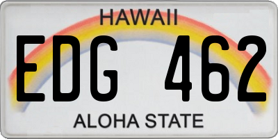HI license plate EDG462