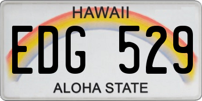HI license plate EDG529