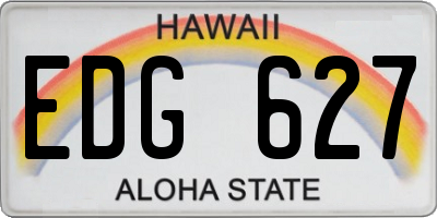 HI license plate EDG627
