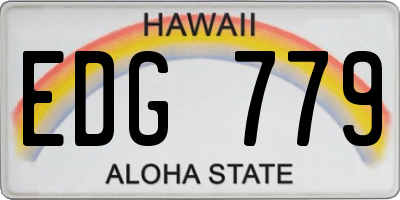HI license plate EDG779