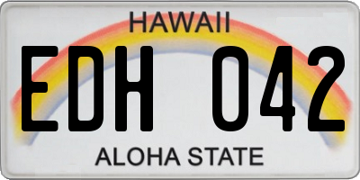 HI license plate EDH042