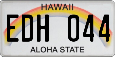 HI license plate EDH044