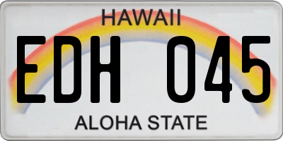 HI license plate EDH045