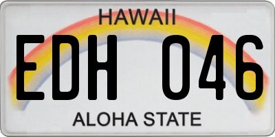 HI license plate EDH046