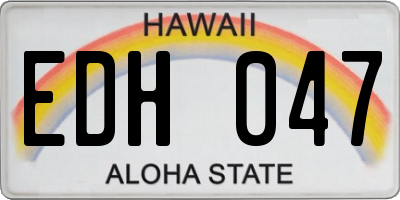 HI license plate EDH047
