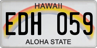 HI license plate EDH059