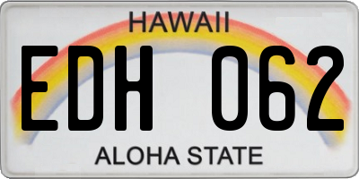 HI license plate EDH062