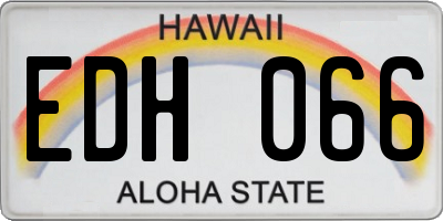 HI license plate EDH066