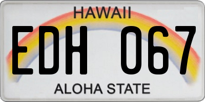 HI license plate EDH067