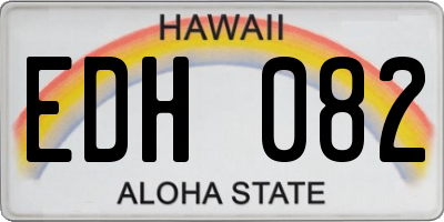 HI license plate EDH082