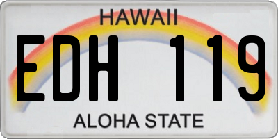 HI license plate EDH119