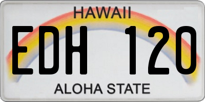 HI license plate EDH120