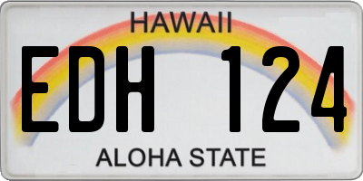 HI license plate EDH124