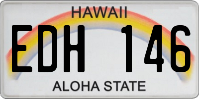 HI license plate EDH146