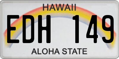 HI license plate EDH149