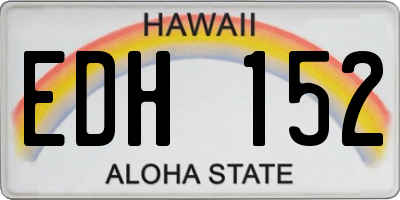 HI license plate EDH152