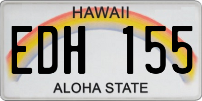 HI license plate EDH155