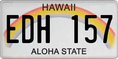 HI license plate EDH157